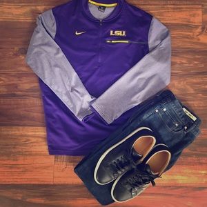 Nike LSU Tigers Purple 2017 Sideline Half-Zip